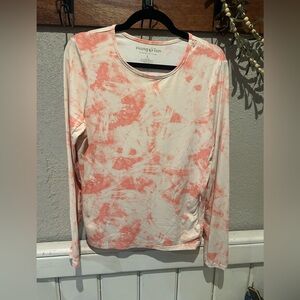 Hang Ten Coral Tie-Dye Long Sleeve Tee
